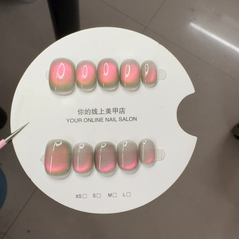 Nail Art Cat Eye Simple - Handmade Wearable Nail Art Gel With