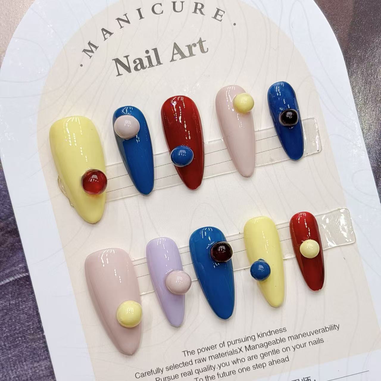Nail Art Fake - Colorful Colorful Cool & Chic Premium