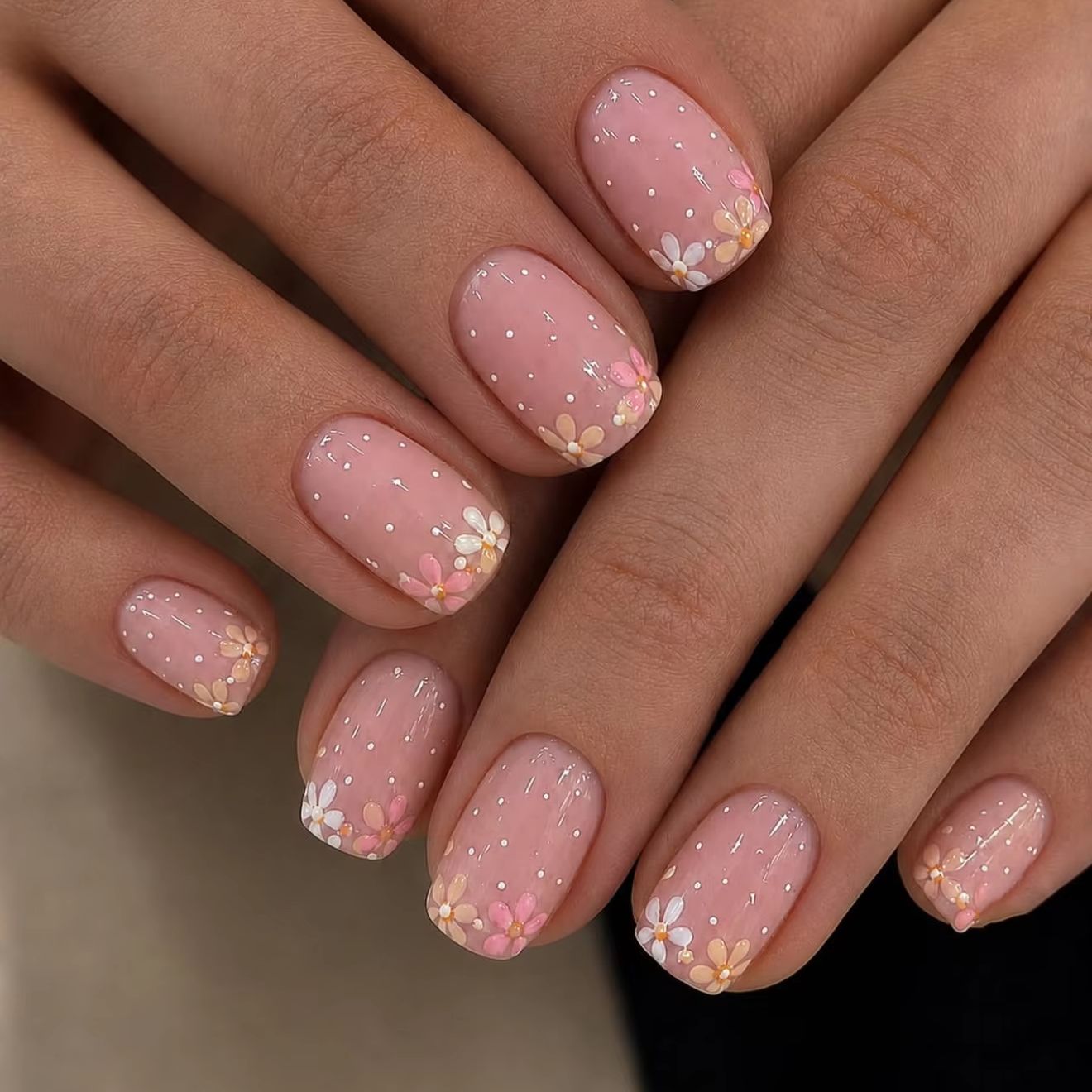 Short Square Reusable Glue‑on  - Nail Art Dusty Pink recension och pris