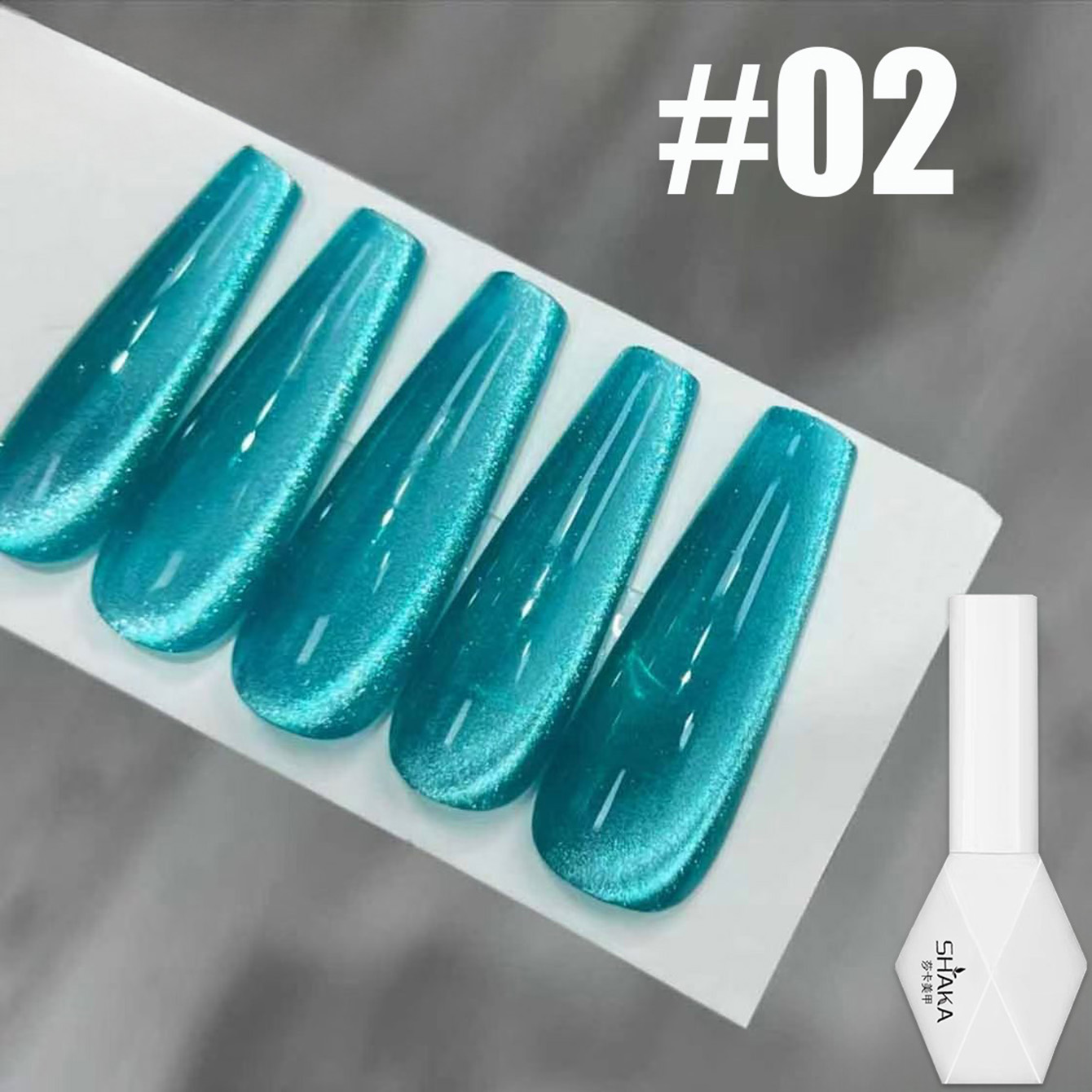 1pcs SHAKA Ice Sea Galaxy Cat  - Nail Art Ice Blue recension och pris