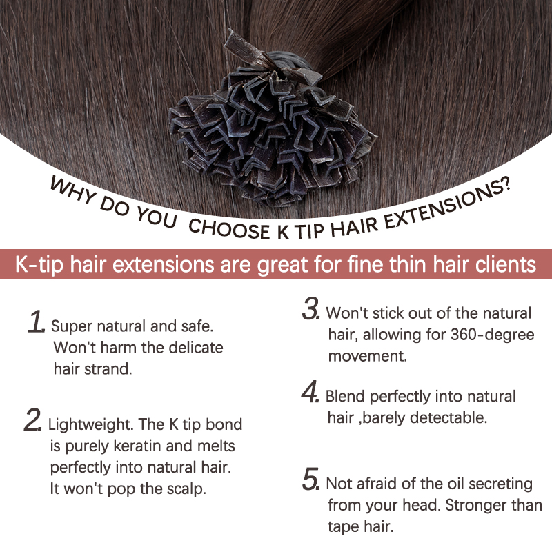 VADES K Tip Hair Extensions Hu - Nail Art Natural recension och pris