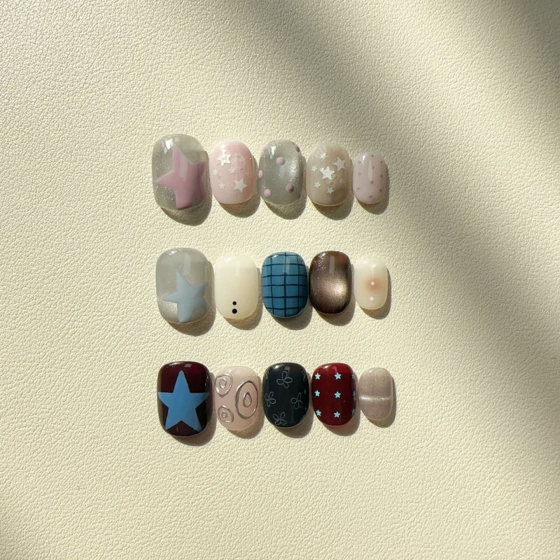 10PCS Handmade Ins Style Short - Nail Art Cat Eye Simple recension och pris