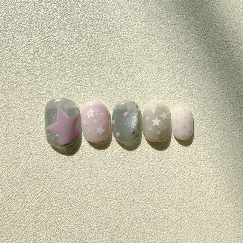 10PCS Handmade Ins Style Short - Nail Art Cat Eye Simple recension och pris
