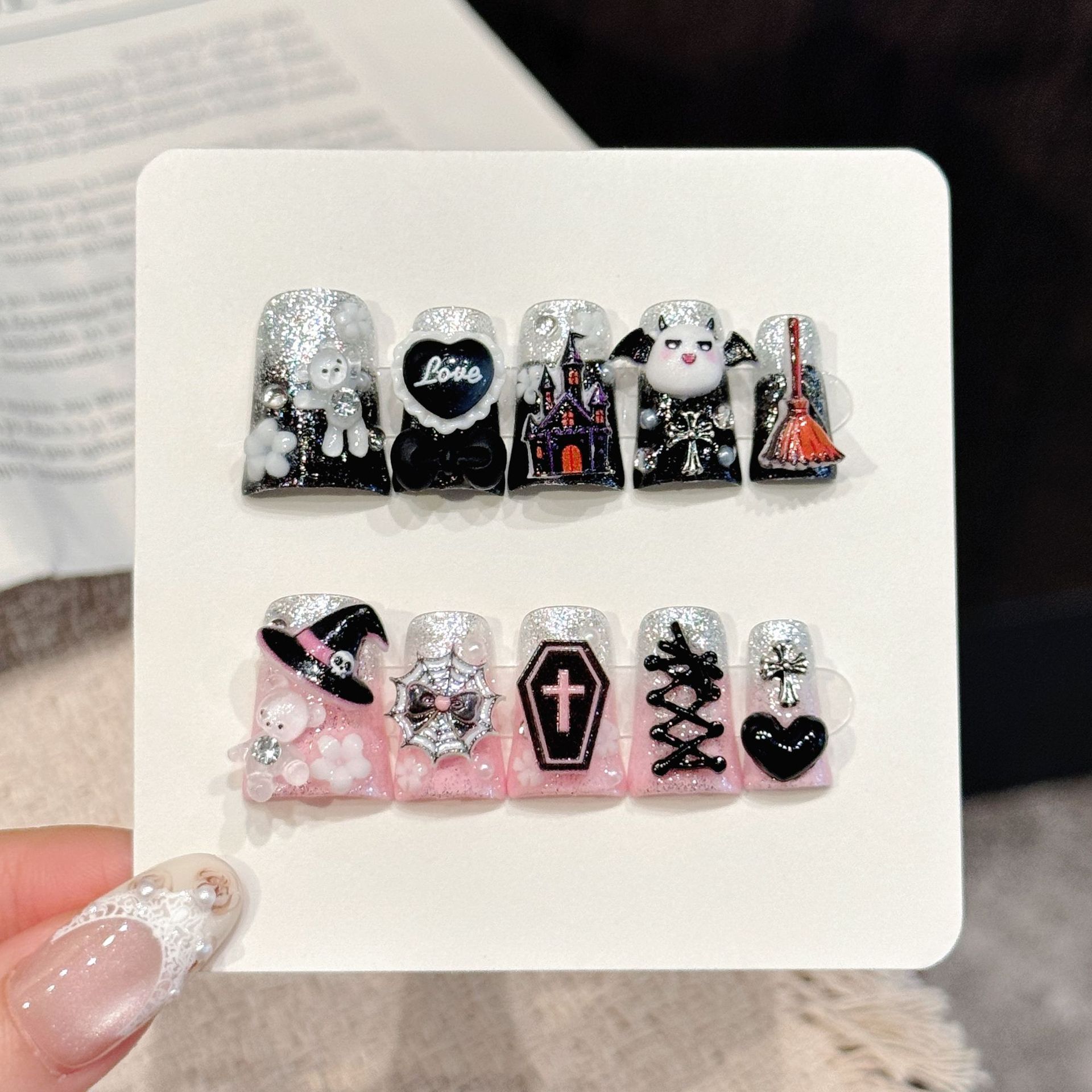 10PCS Duck Handmade Press On N - Nail Art Fake recension och pris