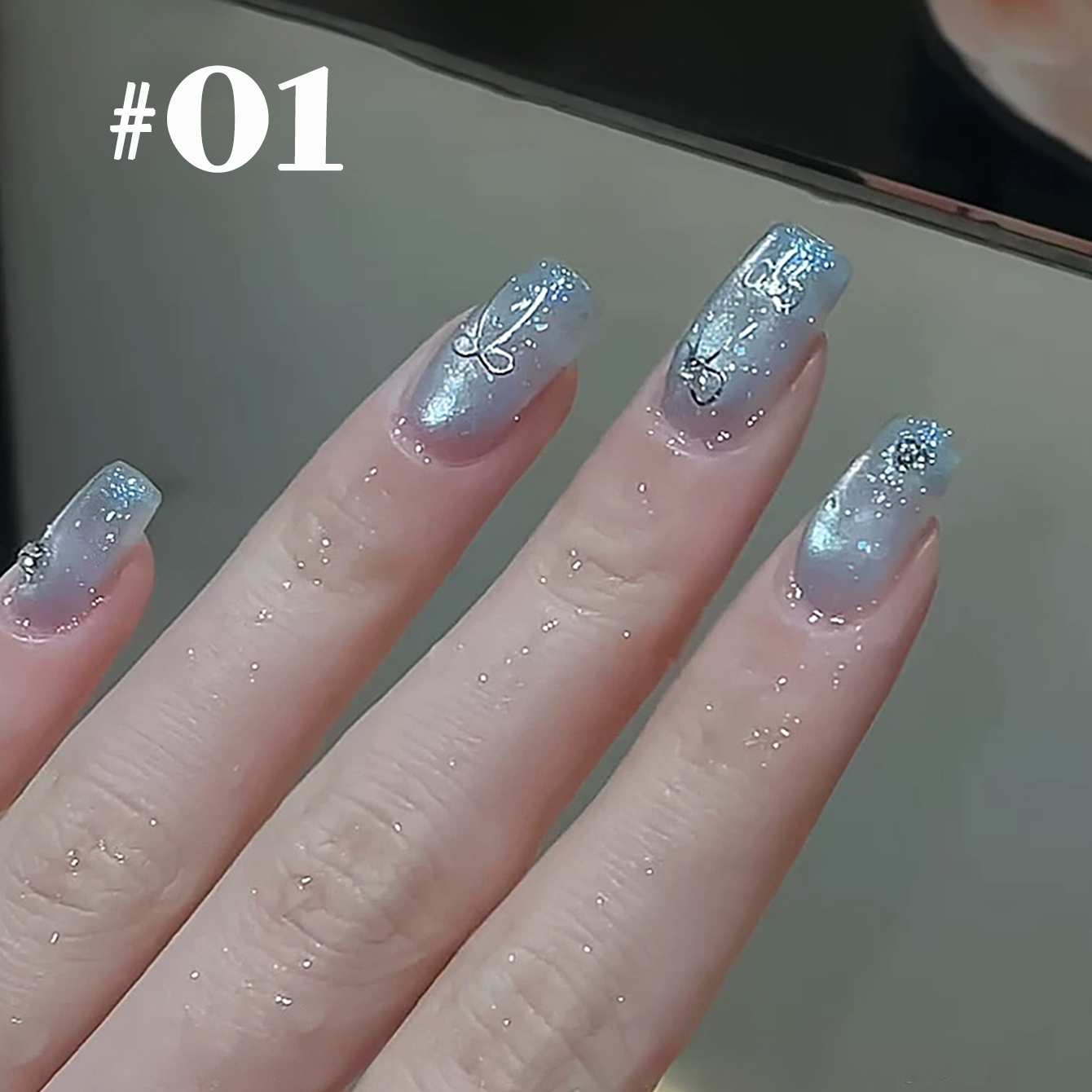 1pcs SHAKA Ice Penetrating Gla - Nail Art Ice Blue recension och pris