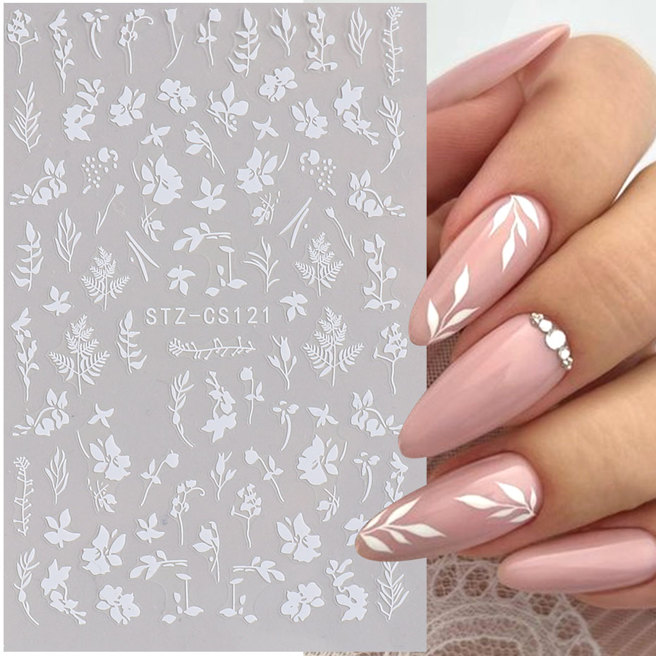 2pcs 3D Simple Floral Leaf Nai - Nail Art Simple Elegant recension och pris