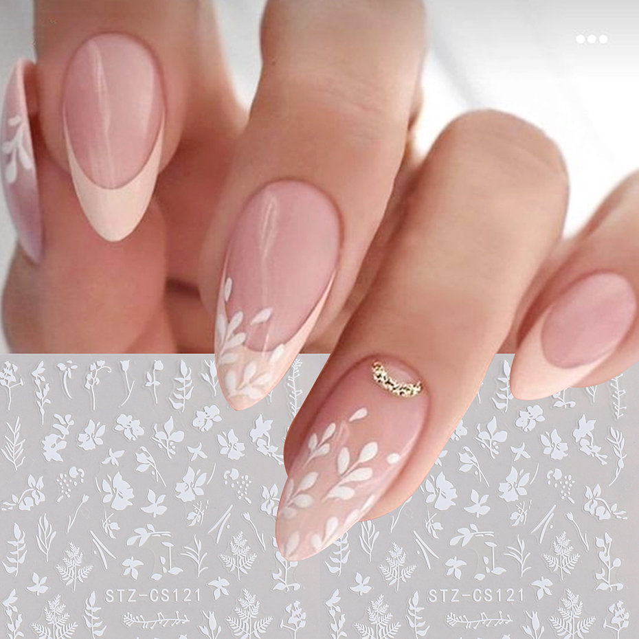 2pcs 3D Simple Floral Leaf Nai - Nail Art Simple Elegant recension och pris