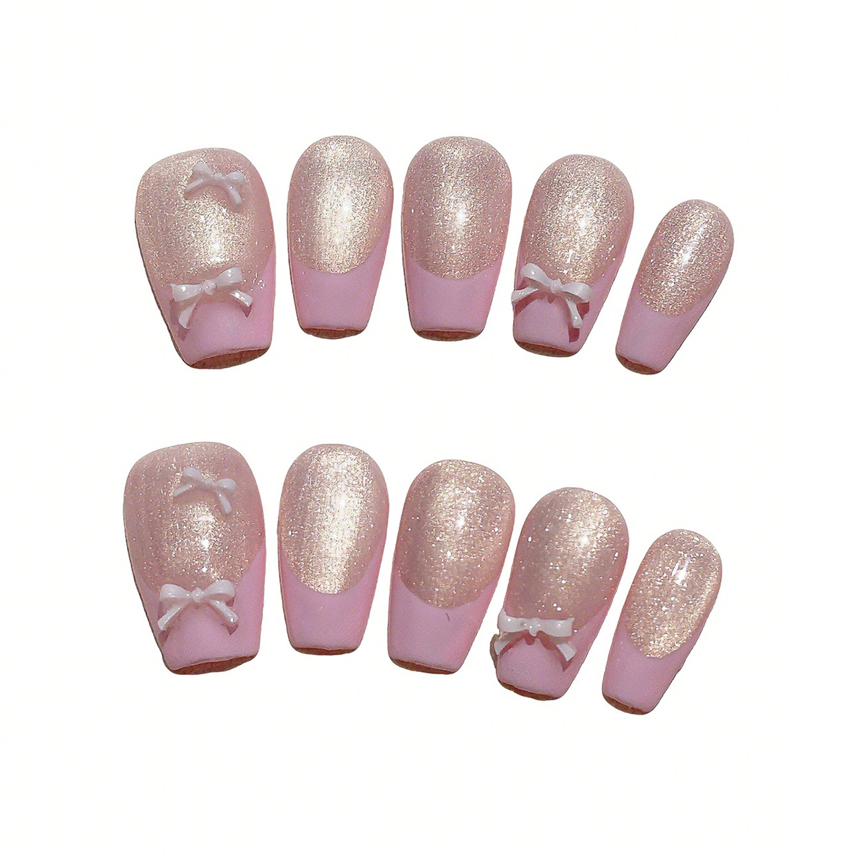 10pcs Short Trapezoid Handmade - Nail Art Simple Elegant recension och pris