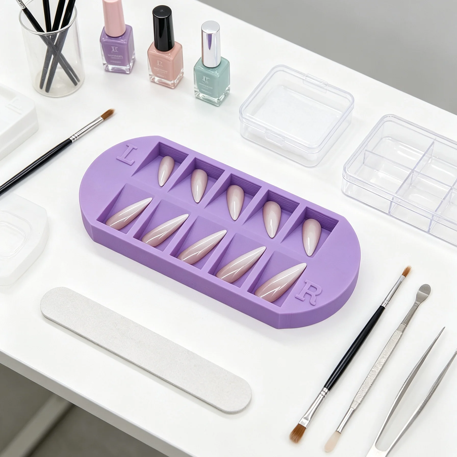 8-Grids Nail Tip Storage Tray  - Nail Art Simple recension och pris