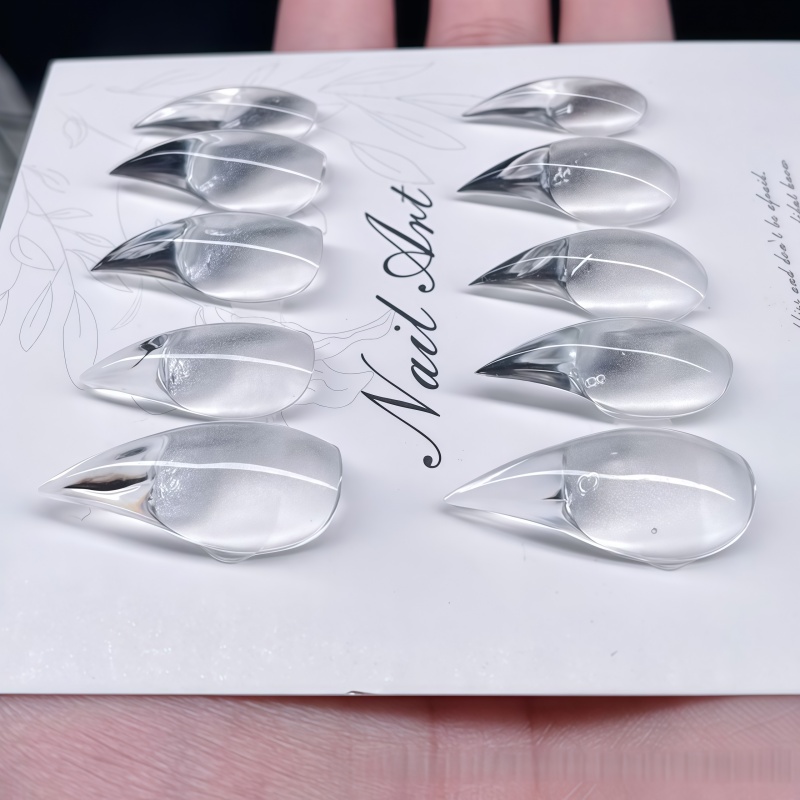 2026New 10pcs of ultra-long tr - Nail Art Simple Elegant recension och pris