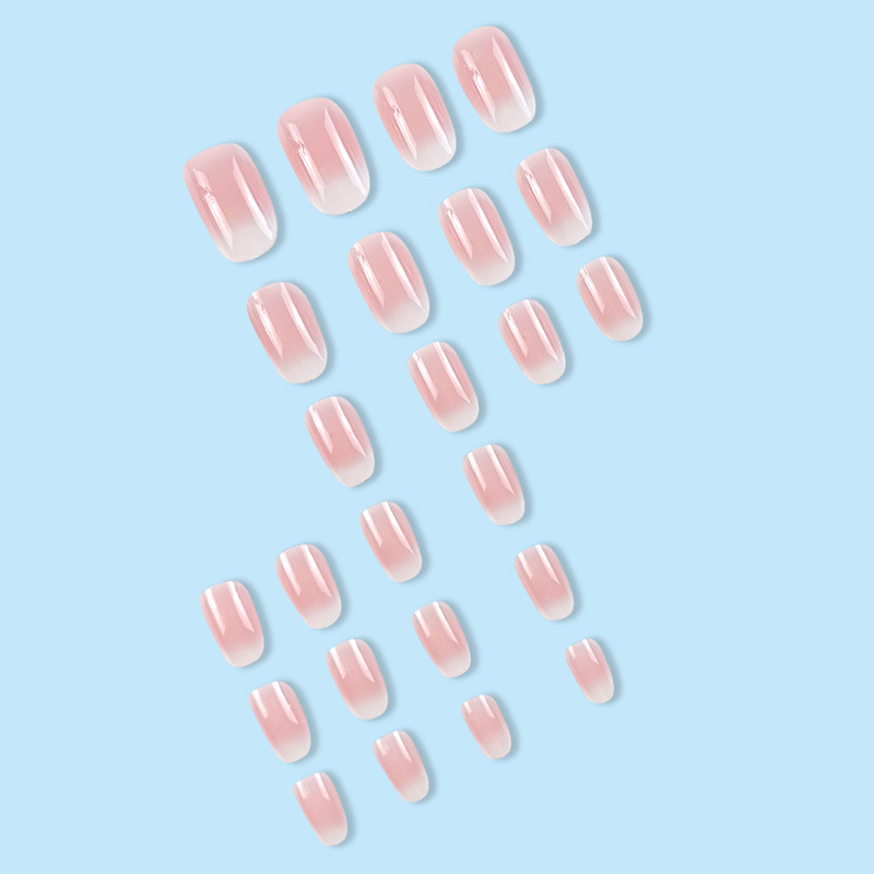24Pcs Oval Short Pink Press on - Nail Art Cat Eye Simple recension och pris