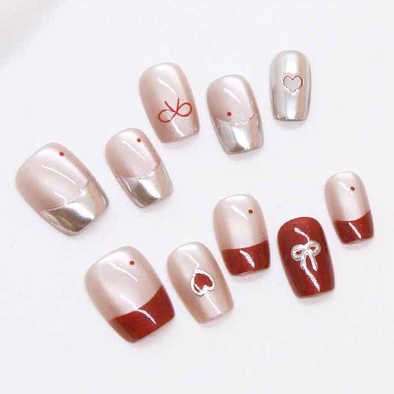 10 Pcs Women Handmade Press on - Nail Art Cat Eye Simple recension och pris