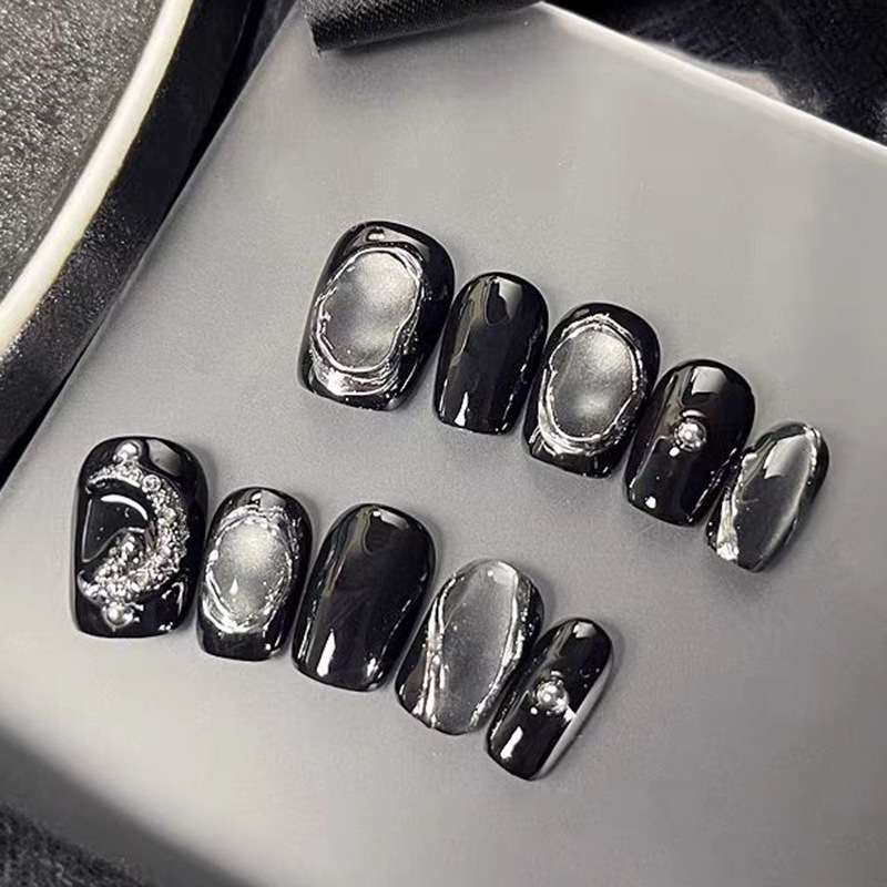 10PCS Glitter Cat Eye Handmade - Nail Art Cat Eye Simple recension och pris