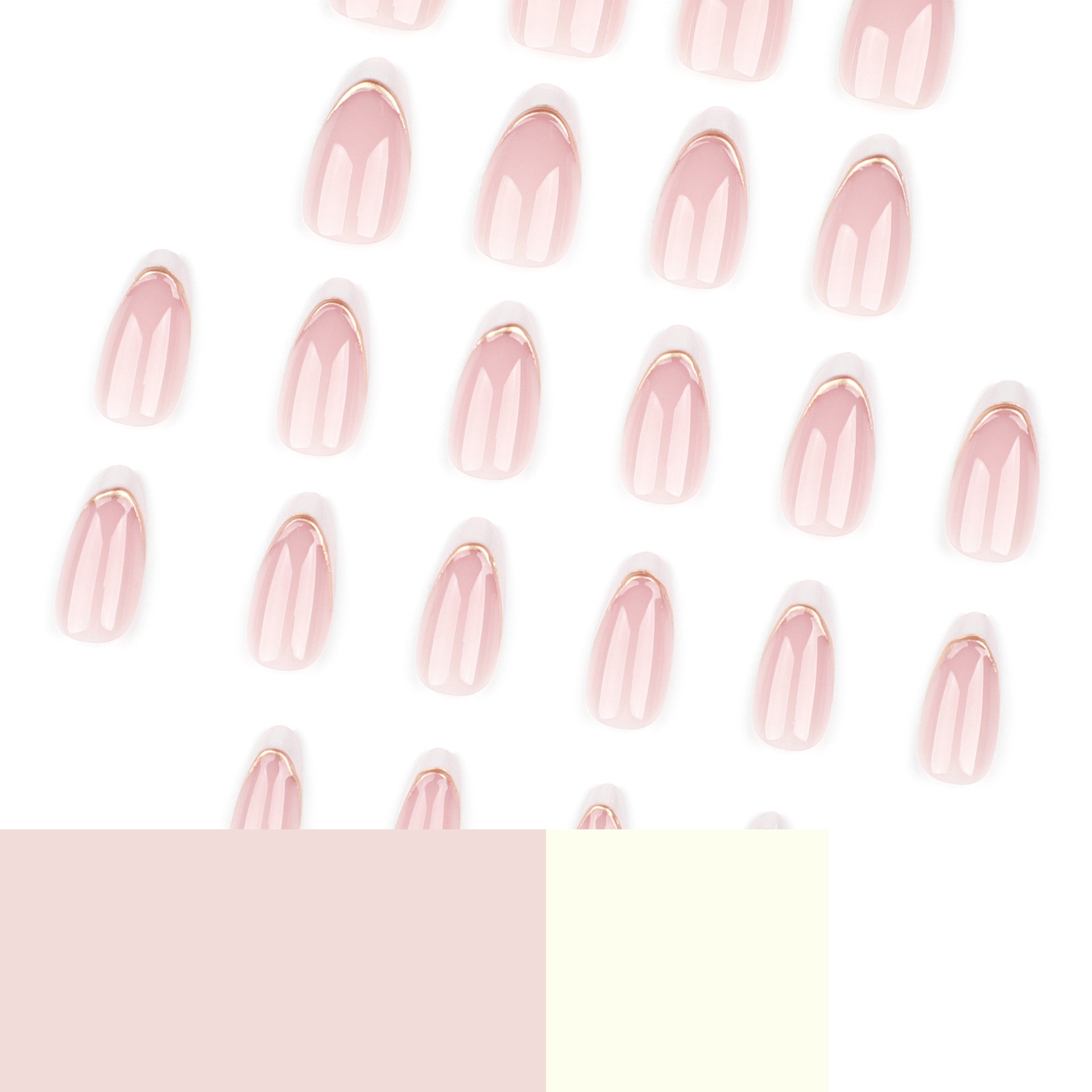 French Nude Pink White Edge Al - Nail Art Simple Elegant recension och pris