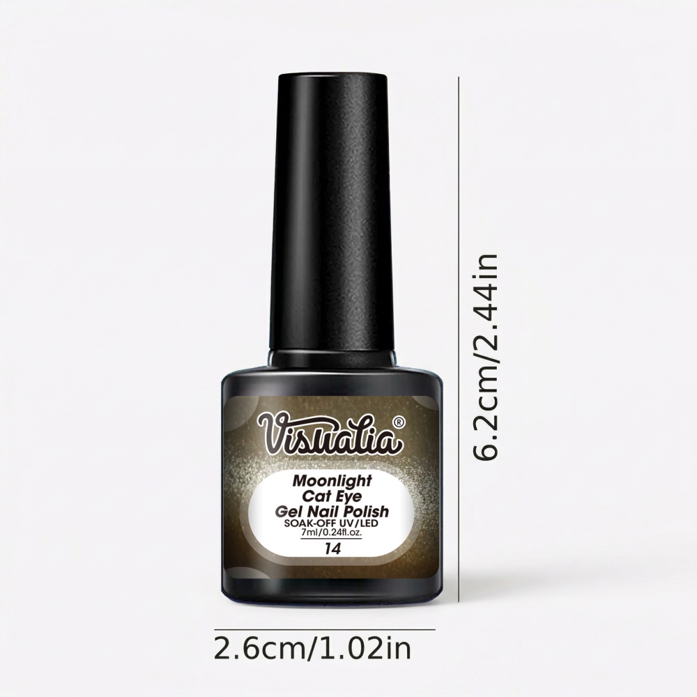 Visuatia Olive Gold Moonlight  - Nail Art Cat Eye Simple recension och pris