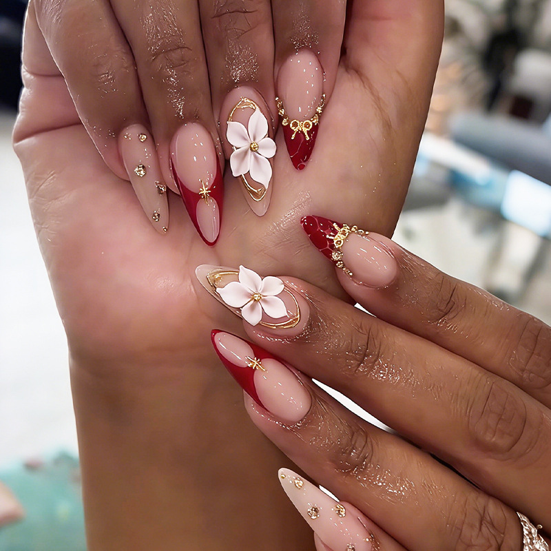 24pcs Finished Almond Press on - Nail Art Fake recension och pris