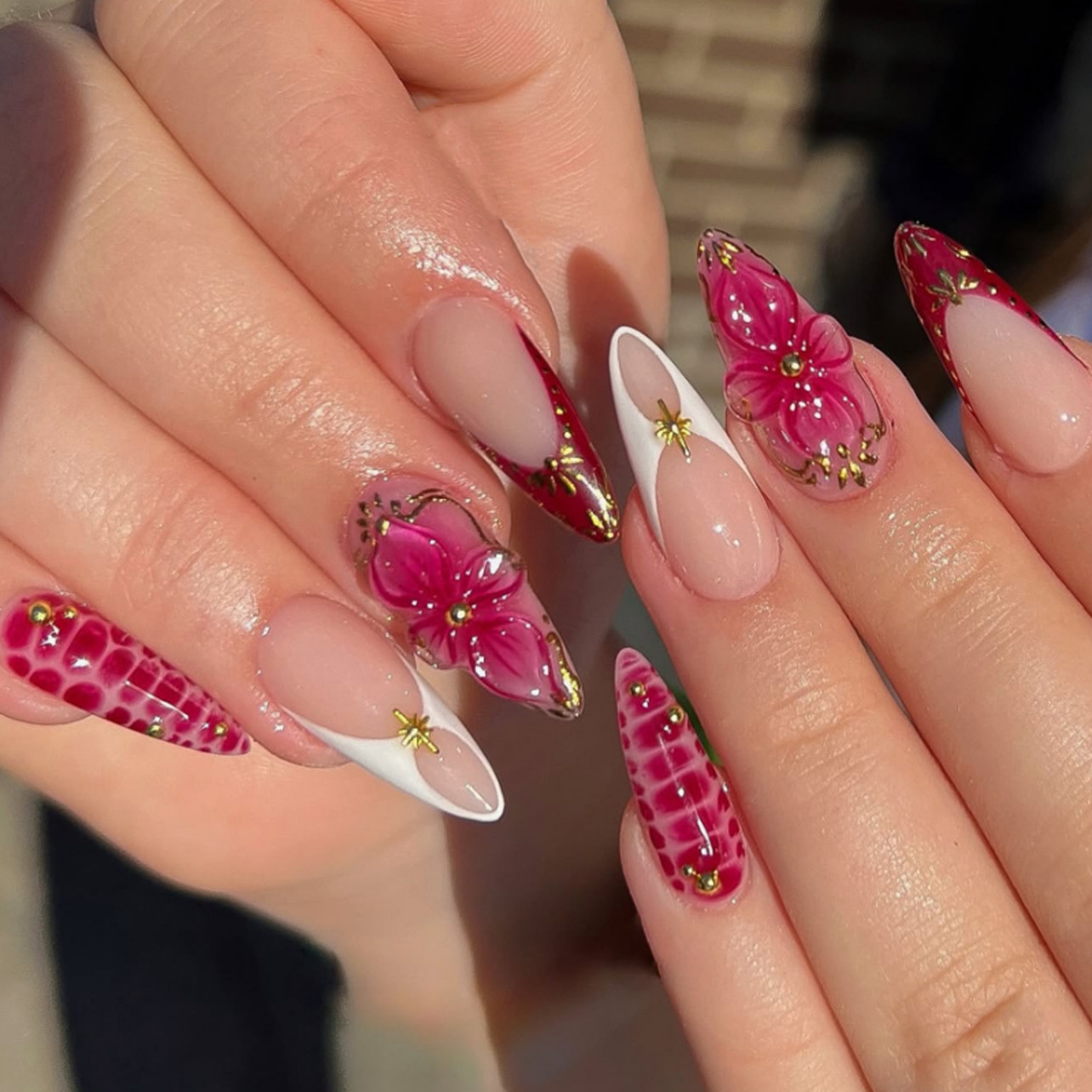 24pcs Finished Almond Press on - Nail Art Fake recension och pris