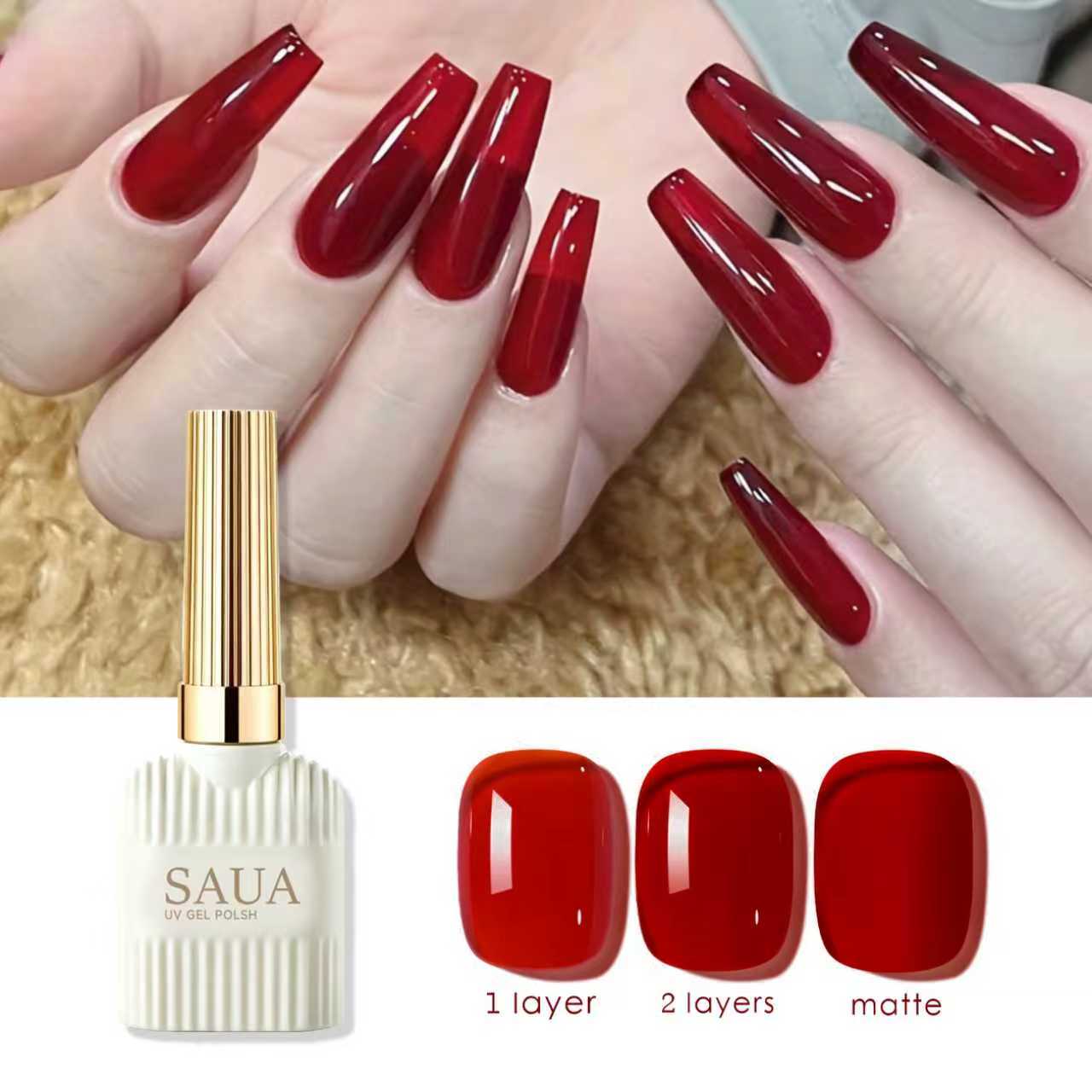 15ml Translucent Red Nail Poli - Nail Art Simple Elegant recension och pris
