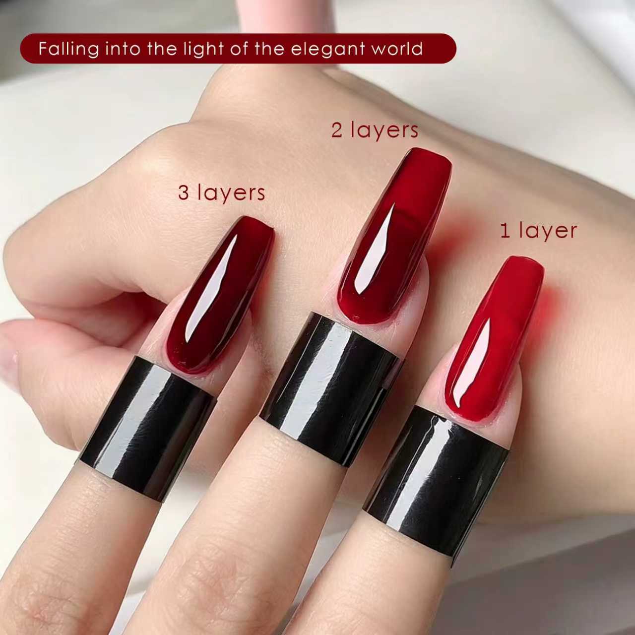 15ml Translucent Red Nail Poli - Nail Art Simple Elegant recension och pris
