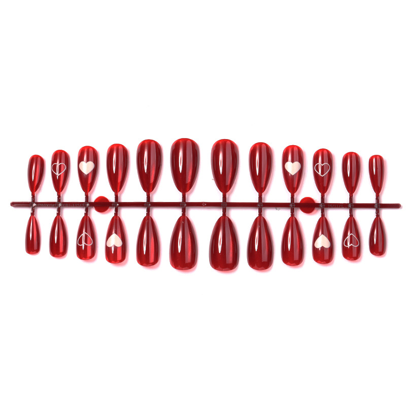 24PCS Simple Red Cat Eye Almon - Nail Art Cat Eye Simple recension och pris