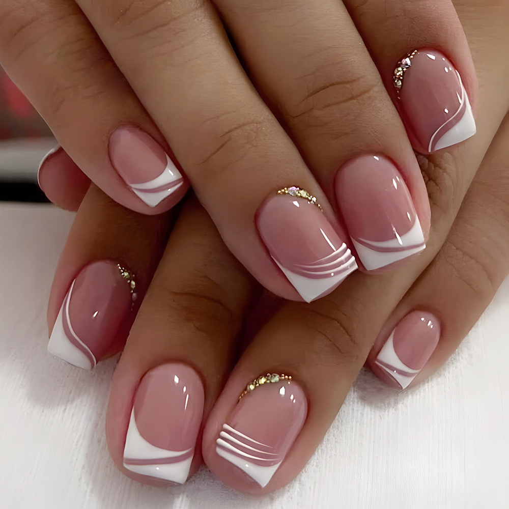 24Pcs Irregular French Fake Na - Nail Art Simple recension och pris