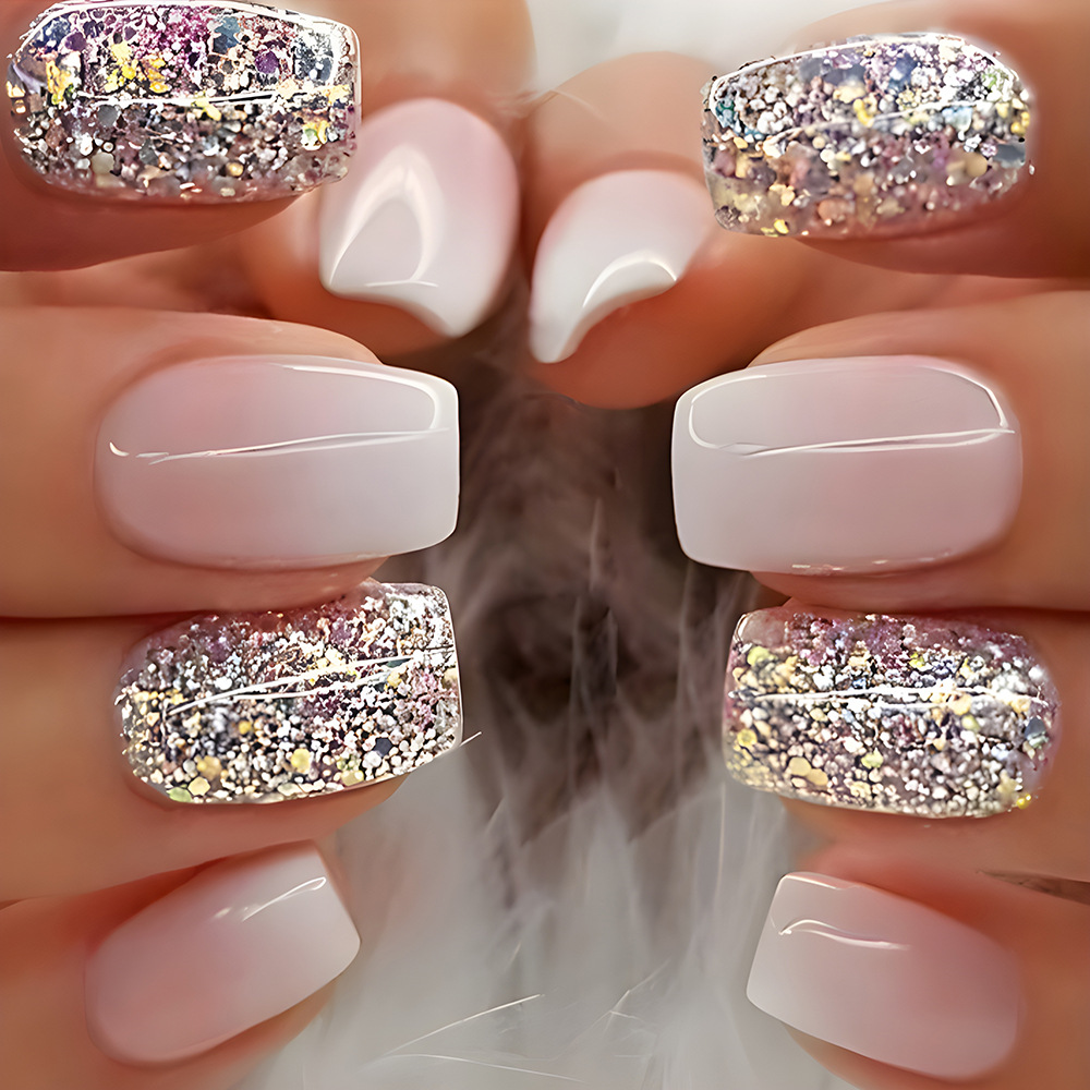 24Pcs Irregular French Fake Na - Nail Art Simple recension och pris