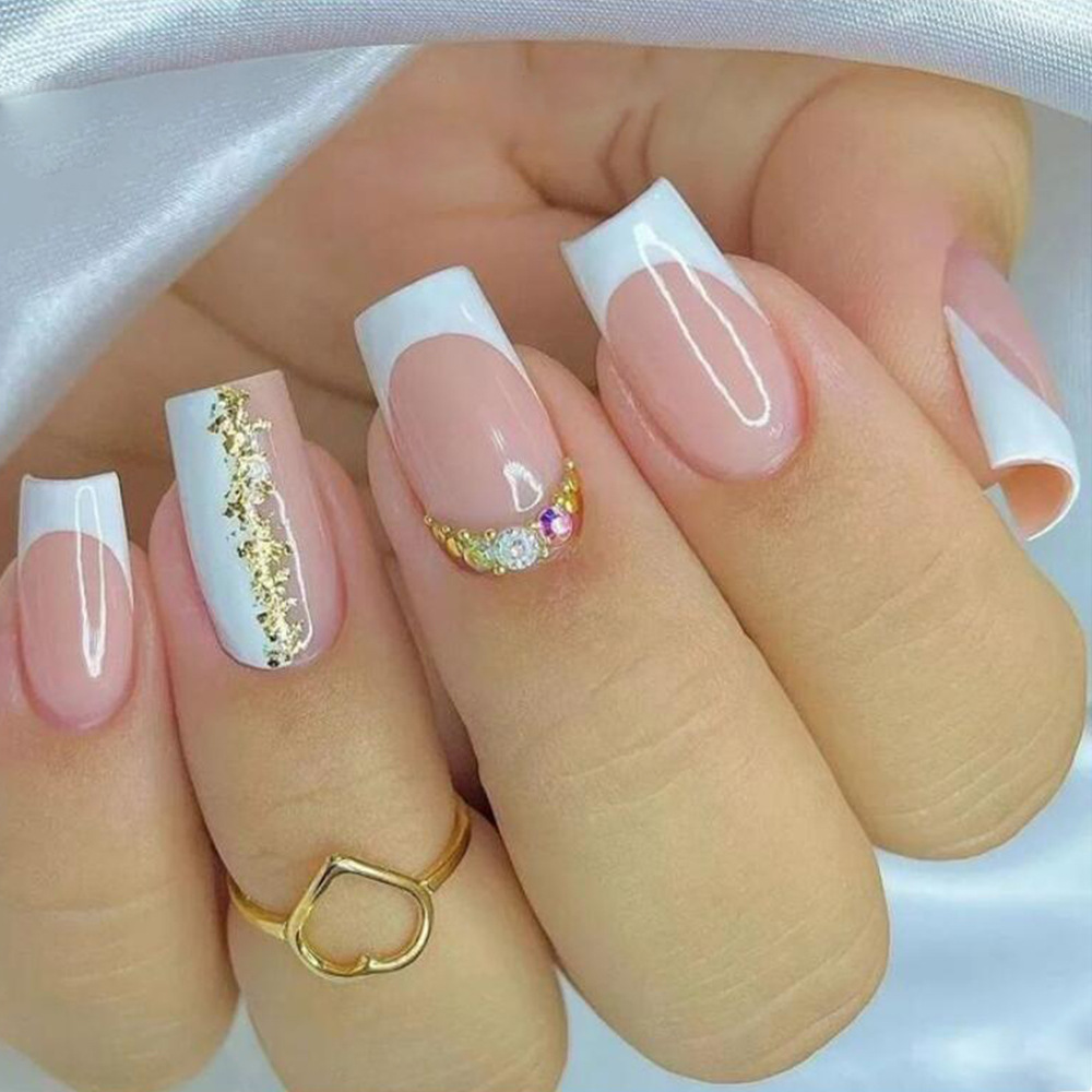 24Pcs Irregular French Fake Na - Nail Art Simple recension och pris