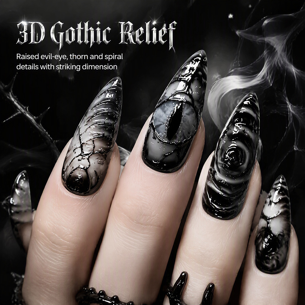 Stiletto Gothic Press On Nails - Nail Art Fake recension och pris