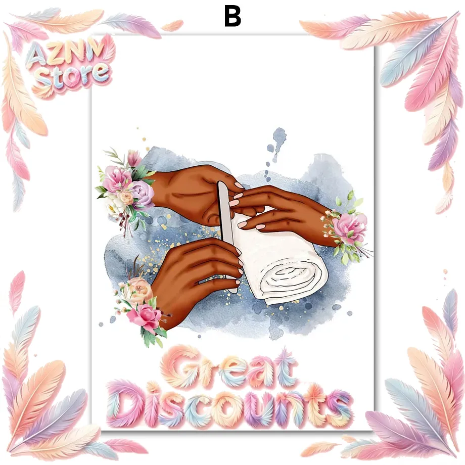 Wall Art Canvas Painting Flowe - Nail Art Fake recension och pris