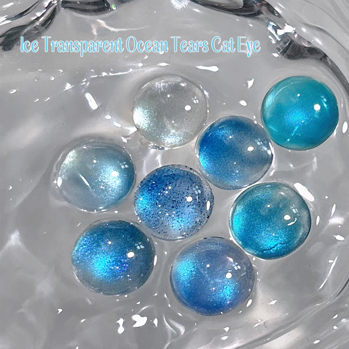 SHAKA 1-8pcs Summer Popular Ic - Nail Art Ice Blue recension och pris