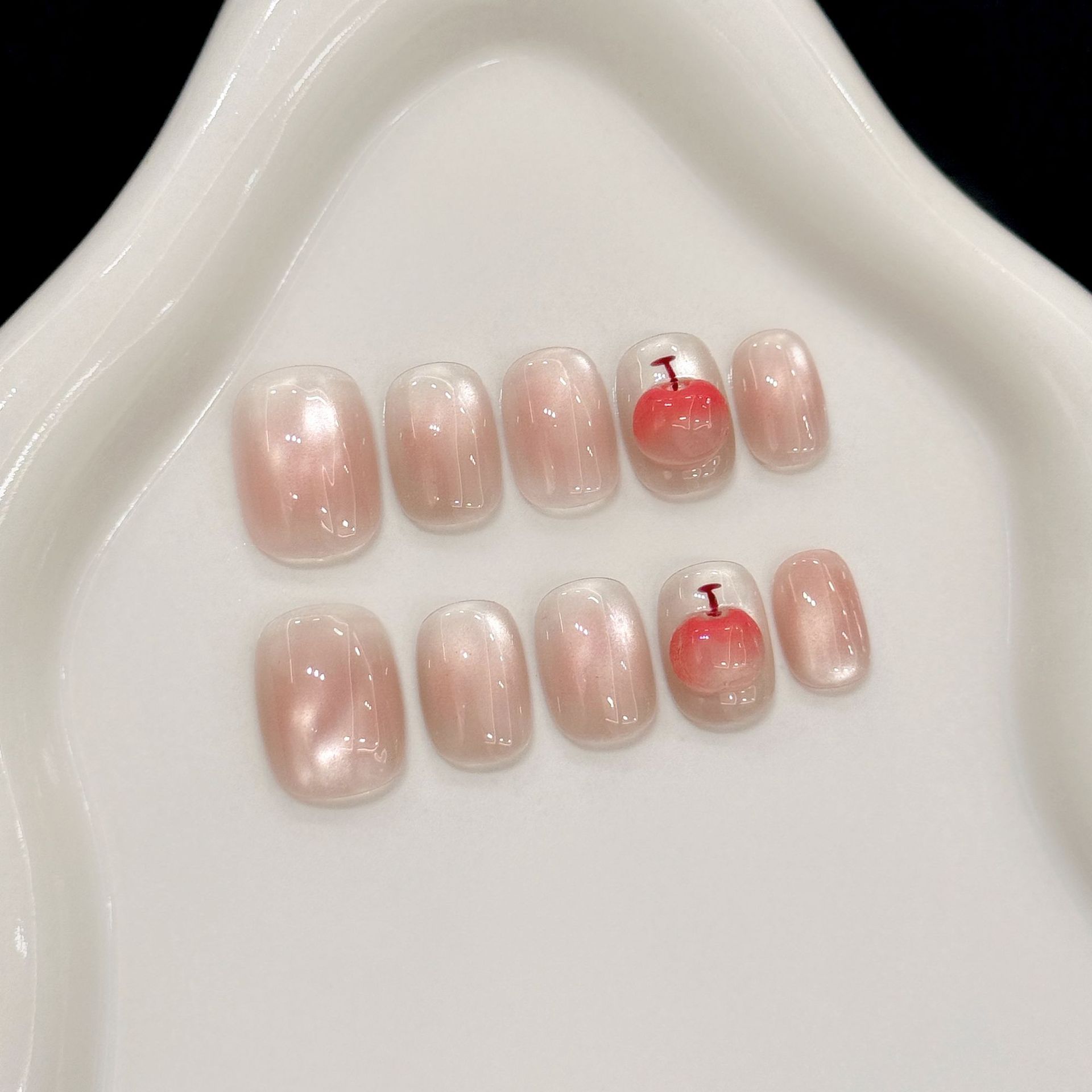 10pcs Handmade Press on Nails  - Nail Art Cat Eye Simple recension och pris