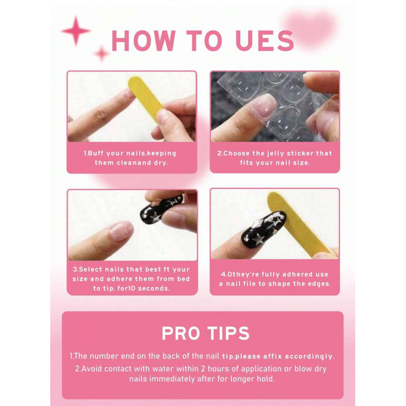 10 Pcs Handmade Medium Almond  - Nail Art Cat Eye Simple recension och pris