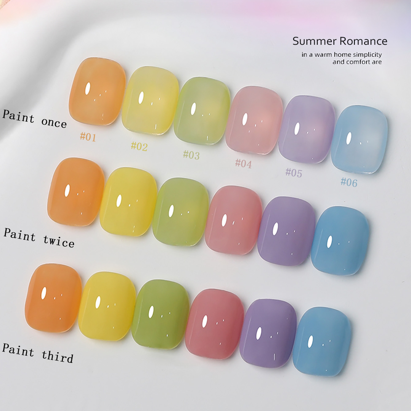1-6pcs PSK New Macaron Candy O - Nail Art Ice Blue recension och pris