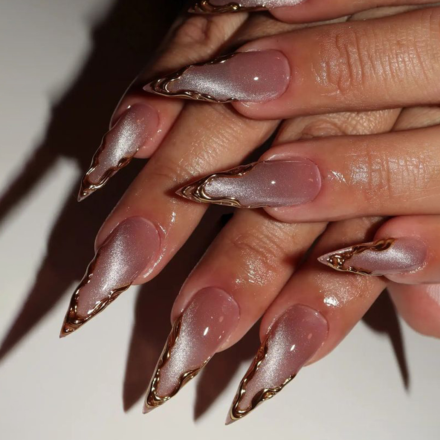 Cat Eye Almond Press on Nails  - Nail Art Cat Eye Simple recension och pris