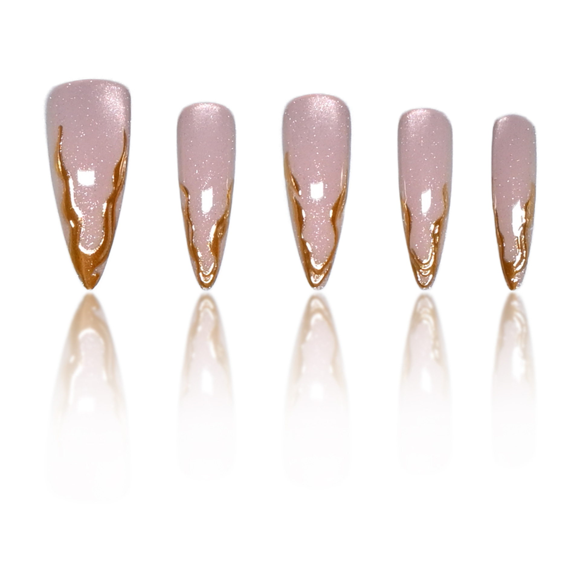 Cat Eye Almond Press on Nails  - Nail Art Cat Eye Simple recension och pris
