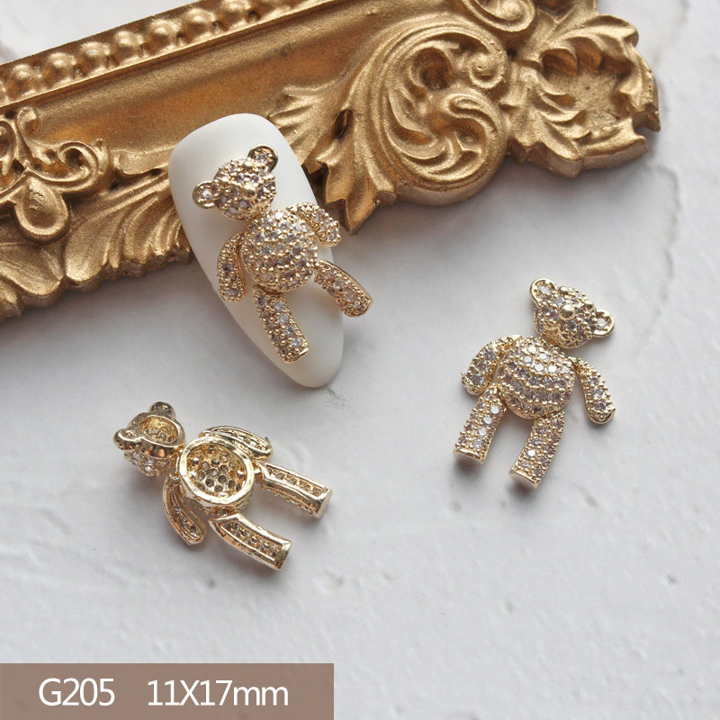 10pcs Heart Bear Rabbit Pendan - Nail Art Valentines Day recension och pris